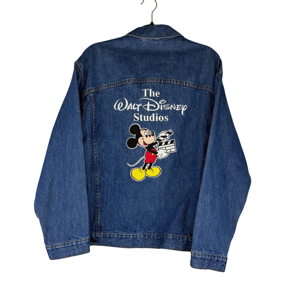 Vintage Disney Mickey Denim‎ Jacket Walt Disney Studios Medium USA